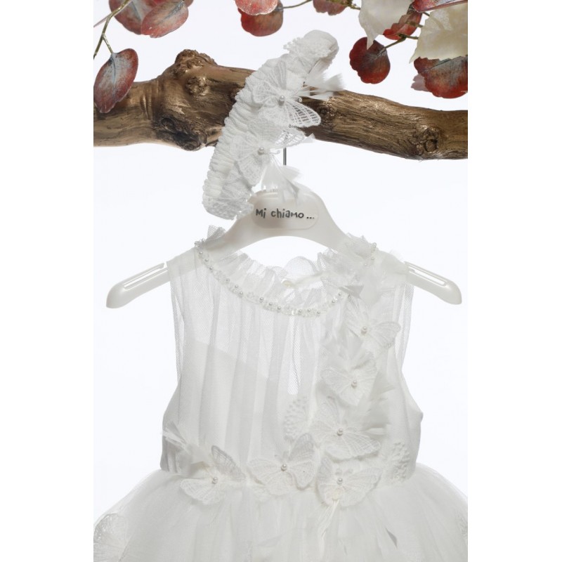 Βαπτιστικό Φόρεμα Mi Chiamo Ιβουάρ Κ4582