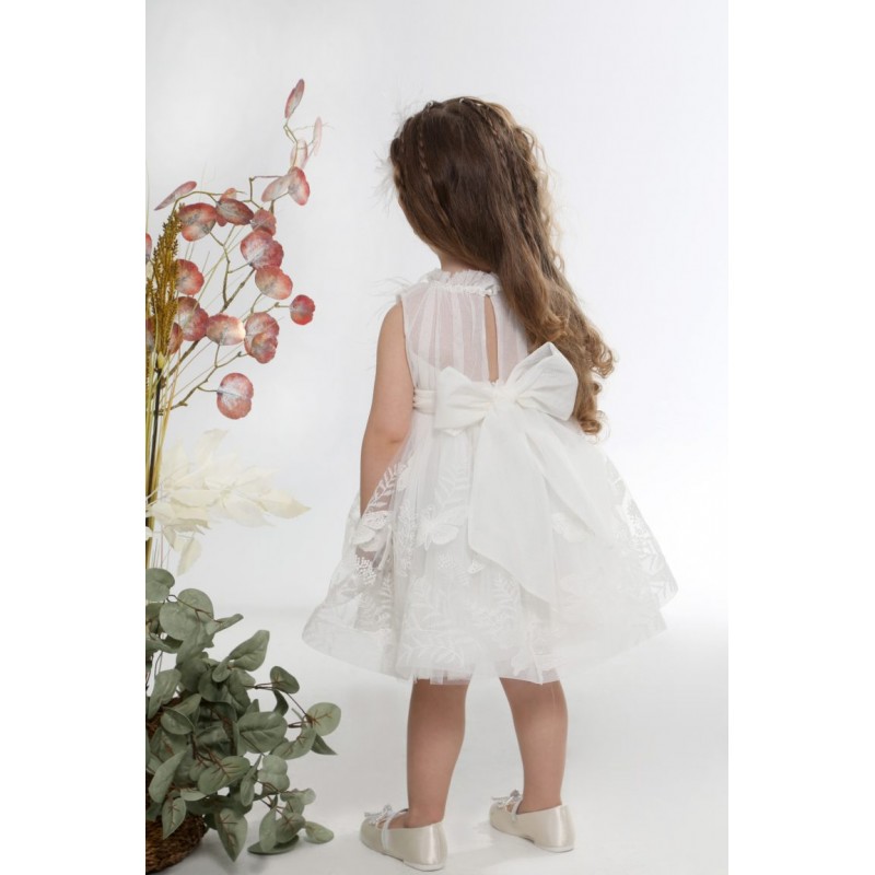 Βαπτιστικό Φόρεμα Mi Chiamo Ιβουάρ Κ4582