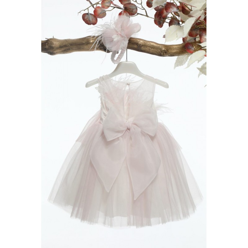 Βαπτιστικό Φόρεμα Mi Chiamo Ροζ Κ4584Ρ