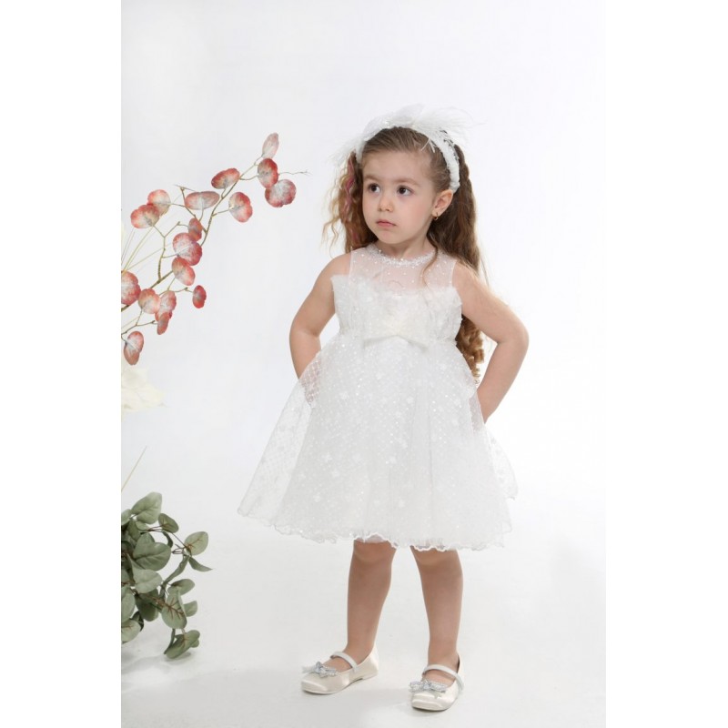 Βαπτιστικό Φόρεμα Mi Chiamo Ιβουάρ Κ4594-Ι 