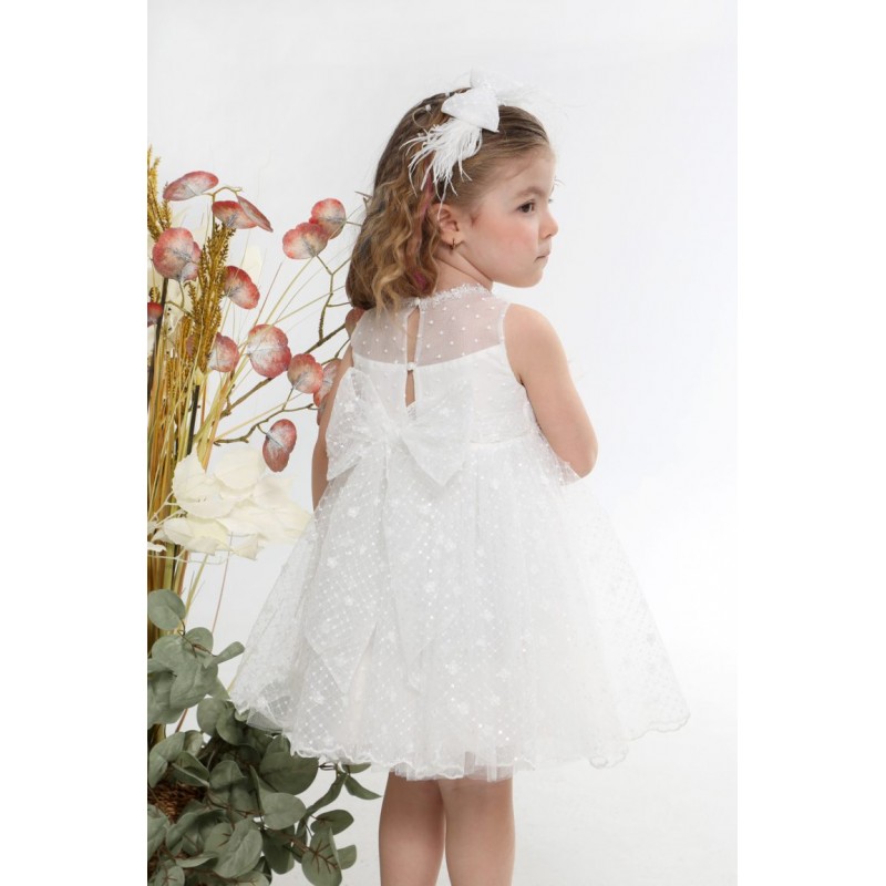 Βαπτιστικό Φόρεμα Mi Chiamo Ιβουάρ Κ4594-Ι 