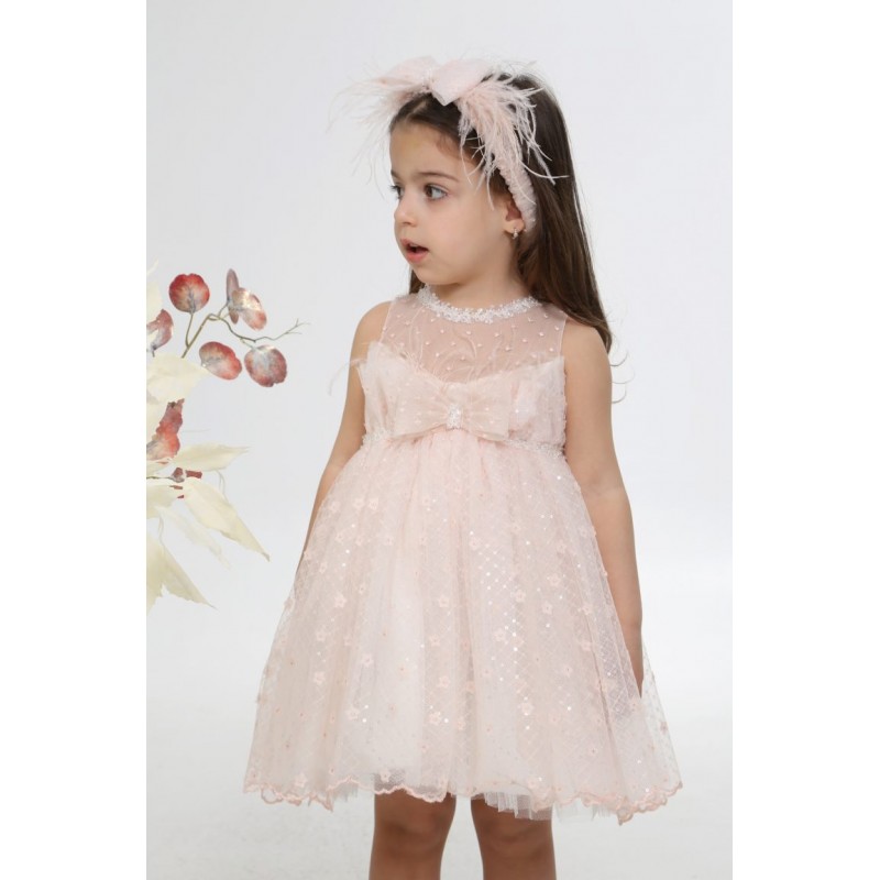 Βαπτιστικό Φόρεμα Mi Chiamo Πούδρα Κ4594-Σ