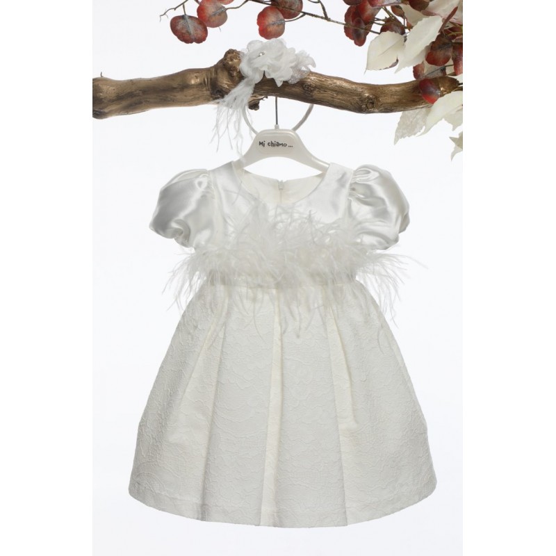 Βαπτιστικό Φόρεμα Mi Chiamo Ιβουάρ Κ4596-Ι