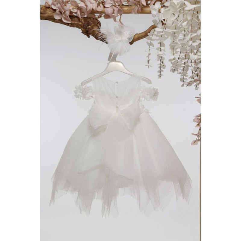 Βαπτιστικό Φόρεμα Mi Chiamo Ιβουάρ Κ4700Φ-Ι