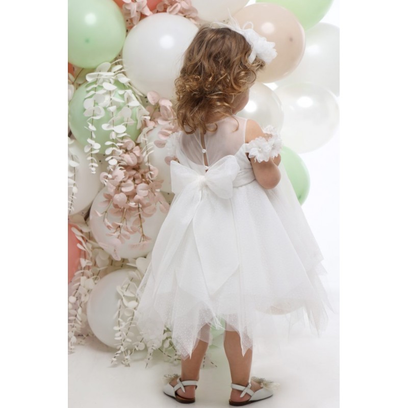 Βαπτιστικό Φόρεμα Mi Chiamo Ιβουάρ Κ4700Φ-Ι