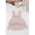 Βαπτιστικό Φόρεμα Mi Chiamo Ροζ Κ4704Φ-Ρ