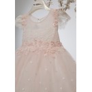 Βαπτιστικό Φόρεμα Mi Chiamo Πούδρα Κ4705Φ-Π