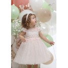 Βαπτιστικό Φόρεμα Mi Chiamo Πούδρα Κ4705Φ-Π
