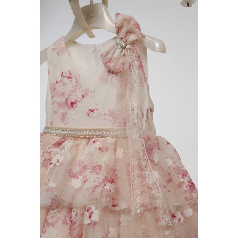 Βαπτιστικό Φόρεμα Mi Chiamo Ροζ Κ4713Φ-Ρ