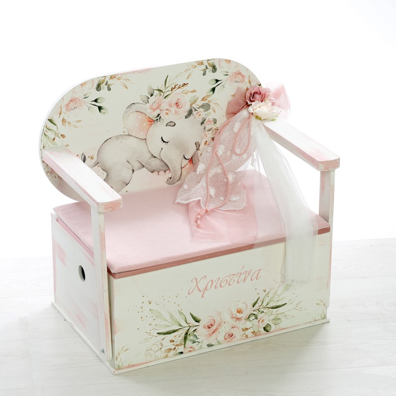 Στολισμένο Κουτί Βάπτισης - Ελεφαντάκι 2333