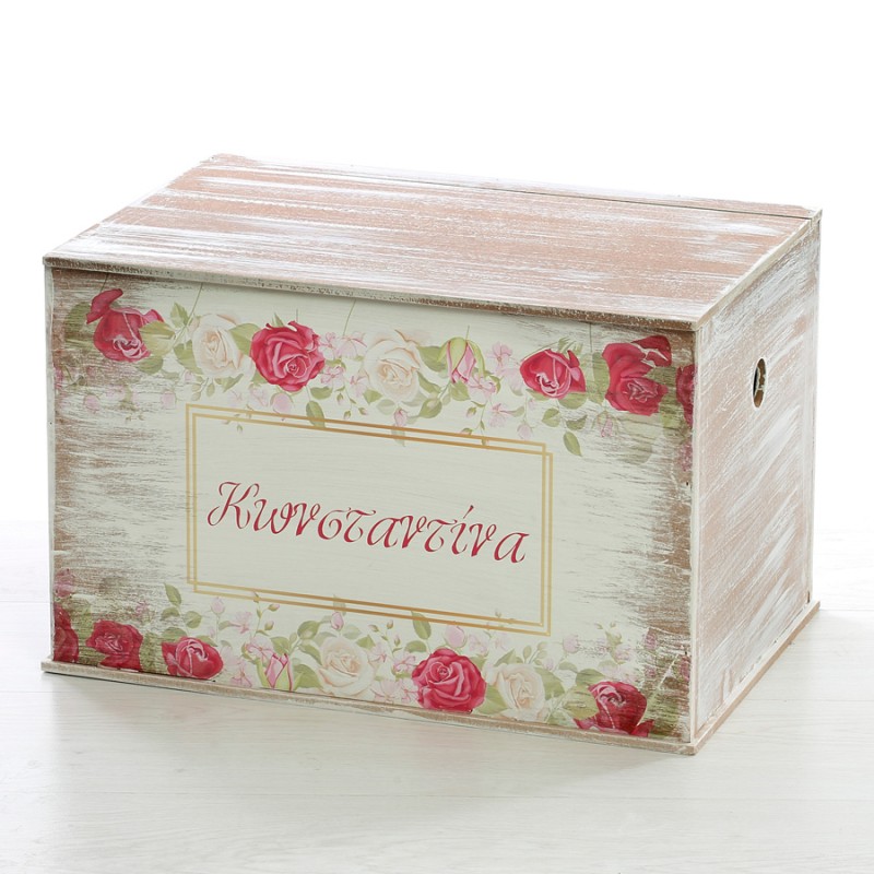 Στολισμένο Κουτί Βάπτισης - Λουλούδια ΚΒ183
