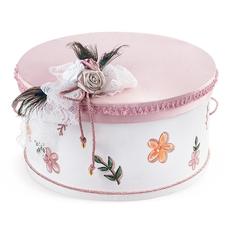 Στολισμένο Κουτί Βάπτισης - Καπελιέρα - Λουλούδια ΖΚ906