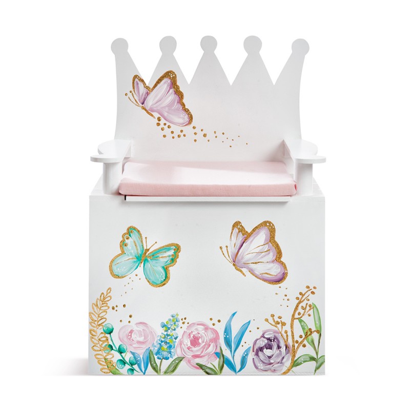 Στολισμένο Κουτί Βάπτισης - Κάθισμα - Πεταλούδες ΖΚ910-Π