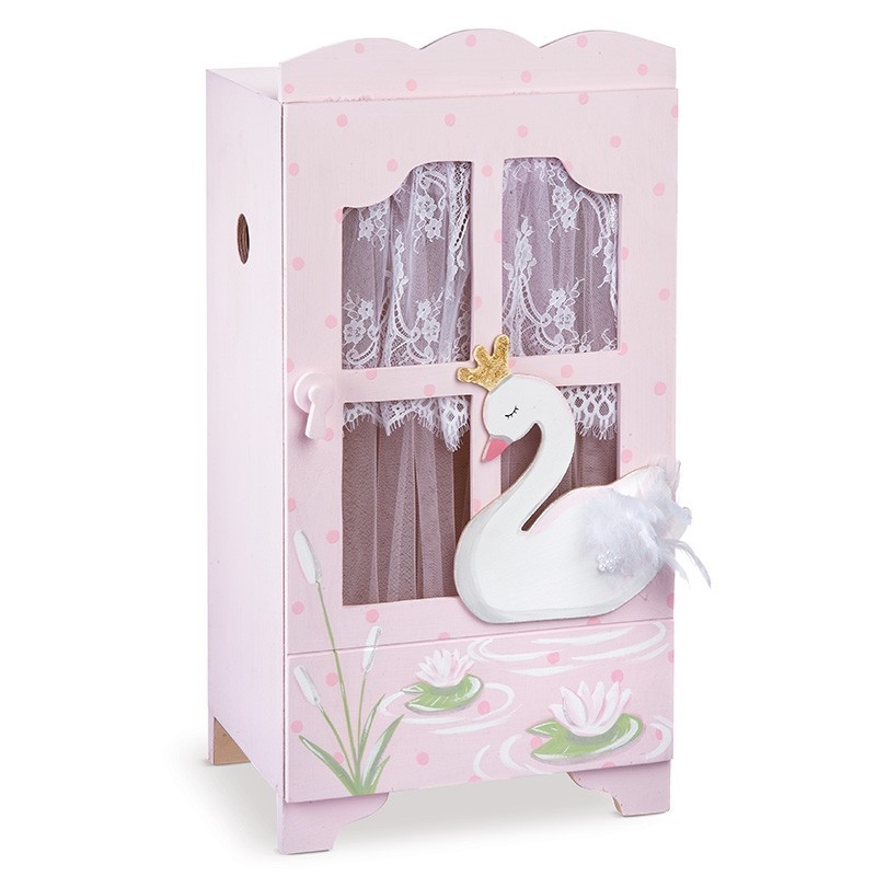 Στολισμένο Κουτί Βάπτισης - Ντουλάπα - Κύκνος ΖΚ913