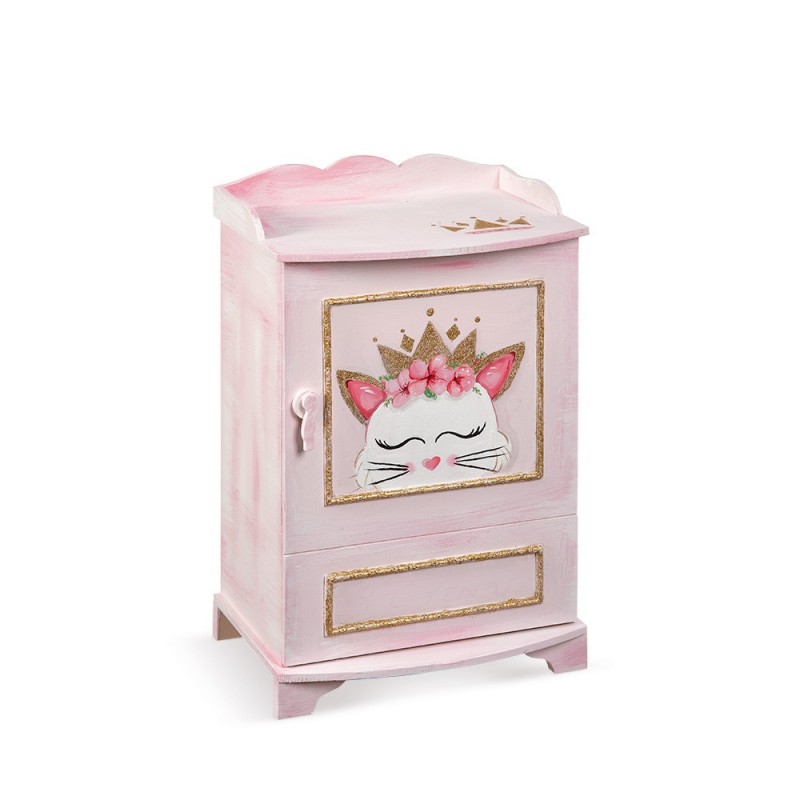 Στολισμένο Κουτί Βάπτισης - Κομοδίνο - Γατούλα ΖΚ934