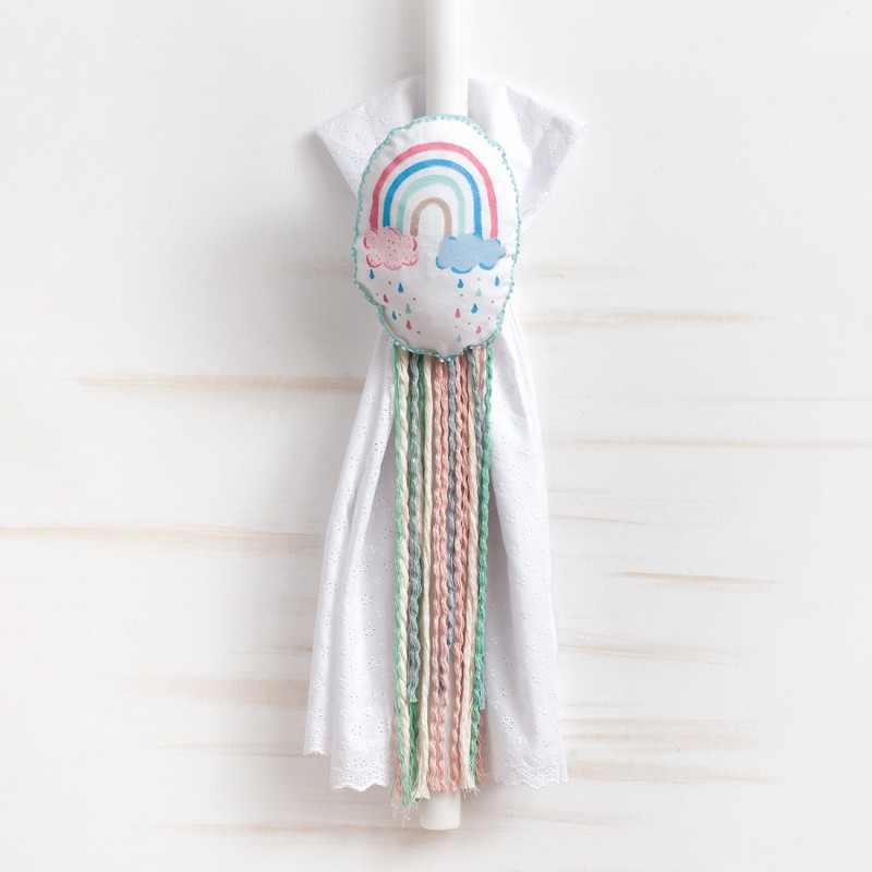 Λαμπάδα Βάπτισης - Ουράνιο Τόξο ΖΛ414