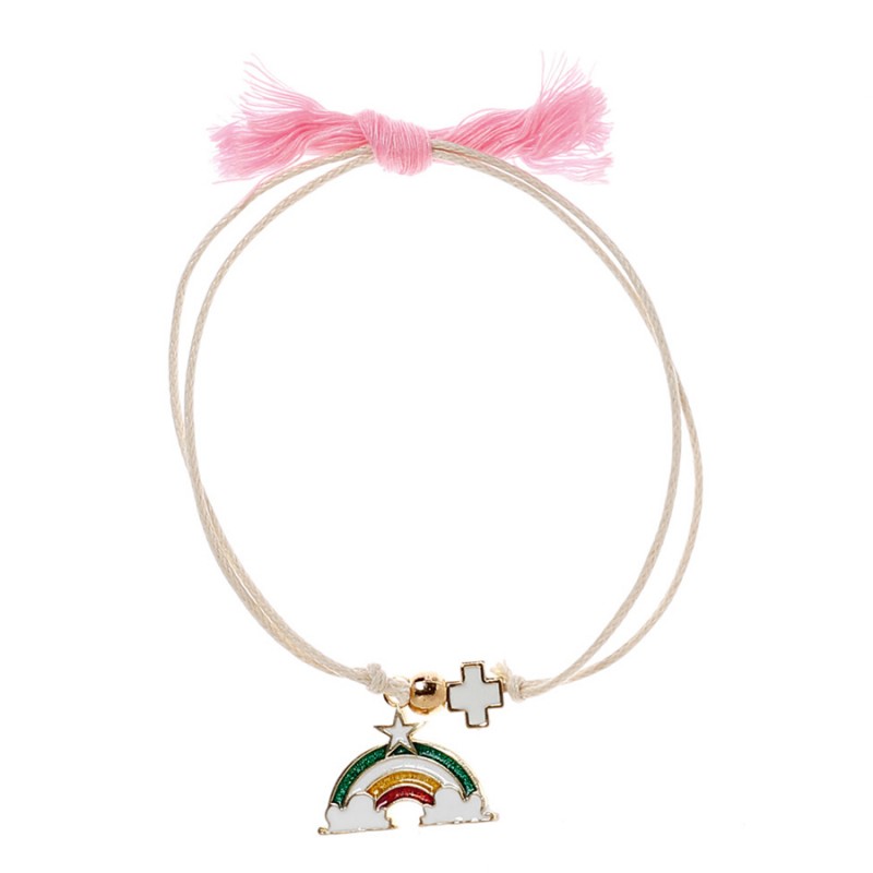 Μαρτυρικά Βραχιολάκια - Μ303 - Ουράνιο Τόξο/ Ροζ (50τμχ.)