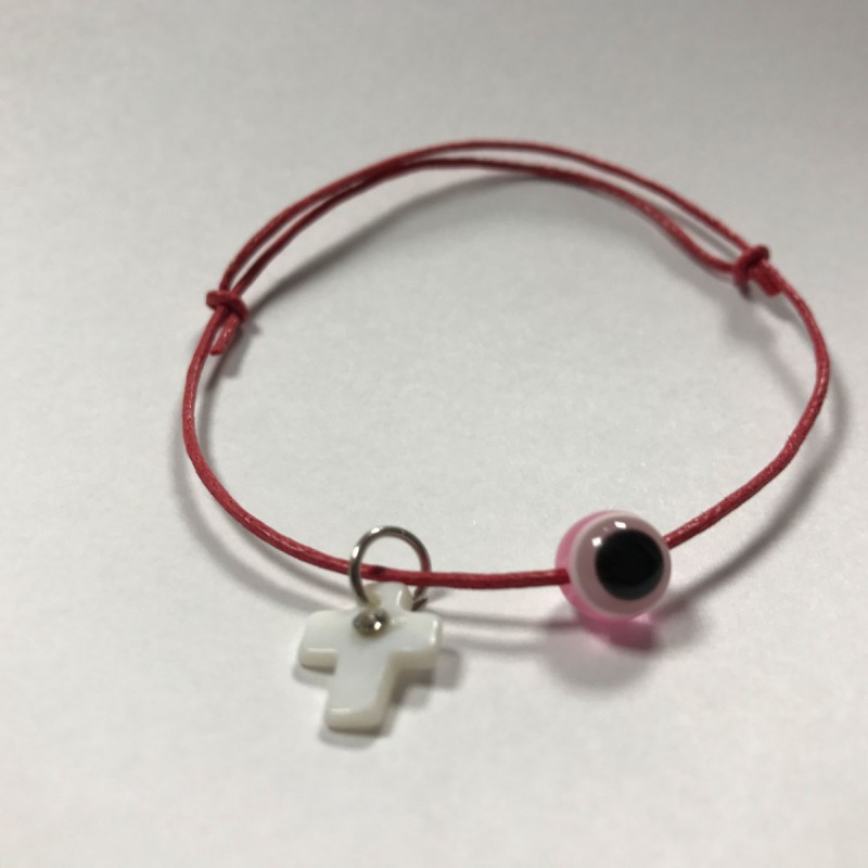 Μαρτυρικά Βραχιολάκια - 14505 Κόκκινο Ροζ (50τμχ.)