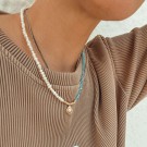 Χειροποίητο Κολιέ -  Blue Pearl Necklace Celfie & Co (1τμχ.)