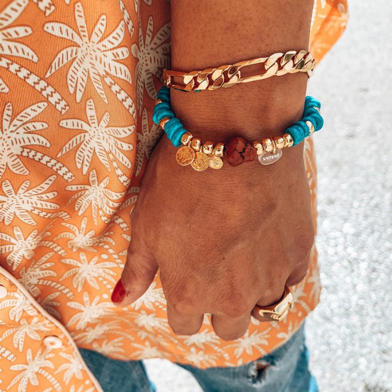 Χειροποίητο Βραχιολάκι Brown Stone Celfie & Co (1τμχ.)