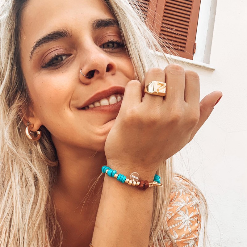 Χειροποίητο Βραχιολάκι Brown Stone Celfie & Co (1τμχ.)