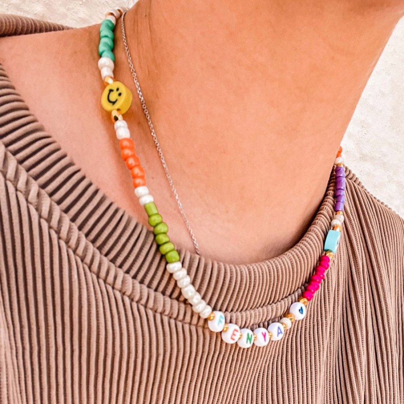 Χειροποίητο Κολιέ Με Όνομα - Multicolor Necklace Celfie & Co (1τμχ.)