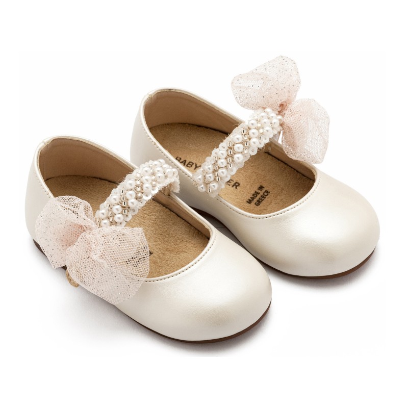 Παπούτσι Βαπτιστικό Babywalker BS3596 Εκρού