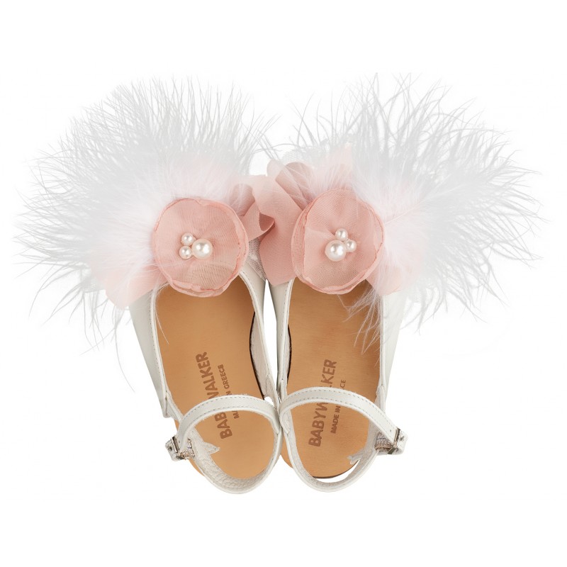 Παπούτσι Βαπτιστικό Babywalker Exclusive EXC5772 Εκρού-Ροζ