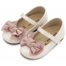 Παπούτσι Βαπτιστικό Babywalker BS3599 Εκρού-Ροζ