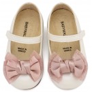 Παπούτσι Βαπτιστικό Babywalker BS3599 Εκρού-Ροζ
