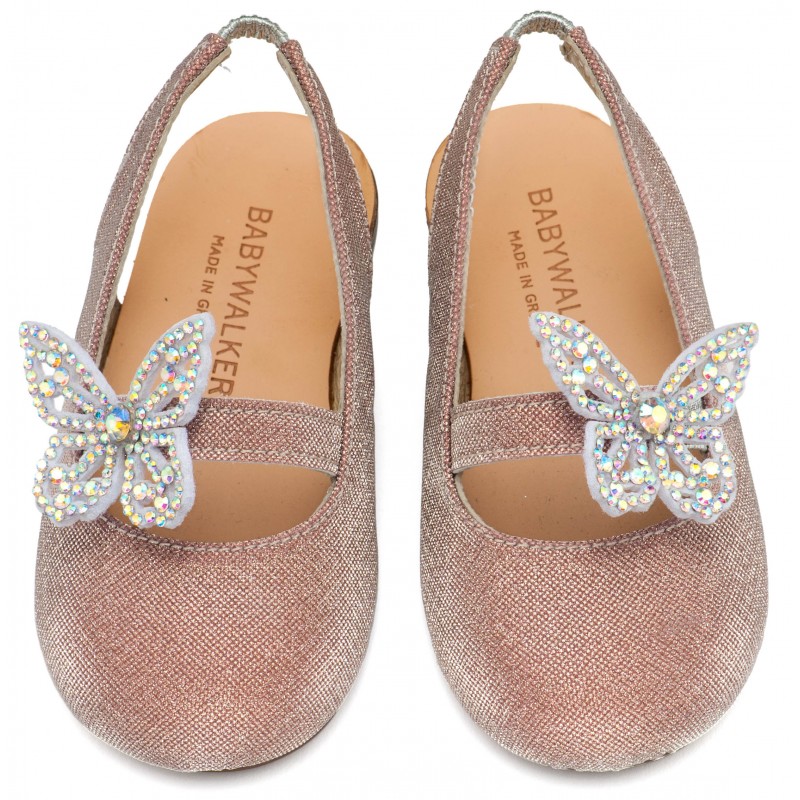 Παπούτσι Βαπτιστικό Babywalker EXC5881 Ροζ Αντικέ