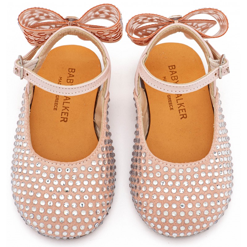 Παπούτσι Βαπτιστικό Babywalker LU6132 Ροζ Αντικέ