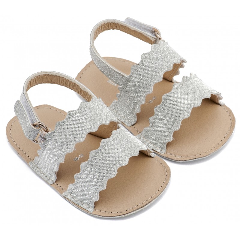 Παπούτσι Βαπτιστικό Αγκαλιάς Babywalker MI1659 Ασημί