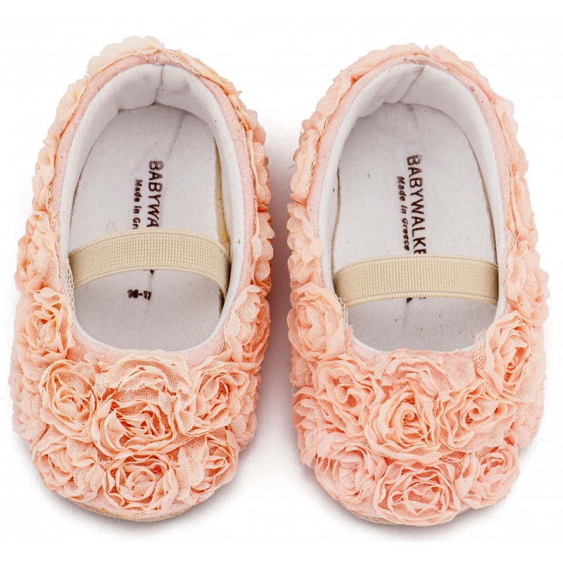 Παπούτσι Βαπτιστικό Αγκαλιάς Babywalker MI1660 Ροζ
