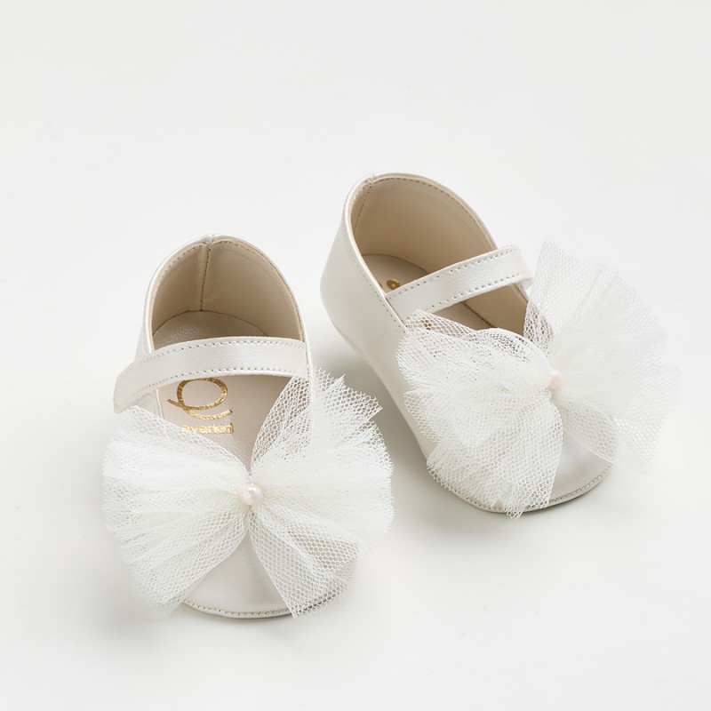 Παπούτσι Βαπτιστικό Everkid K602A-Εκρού/Off White