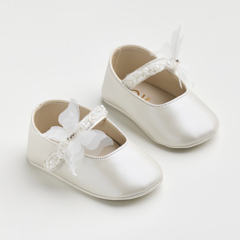 Παπούτσι Βαπτιστικό Everkid K612E-Εκρού/Off White