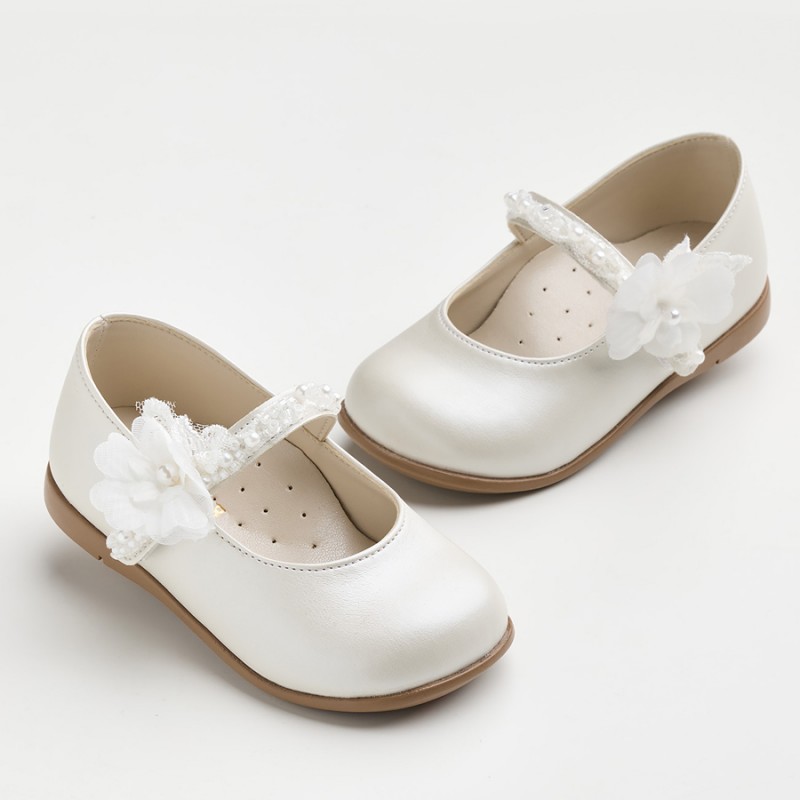 Παπούτσι Βαπτιστικό Everkid K6102E-Εκρού