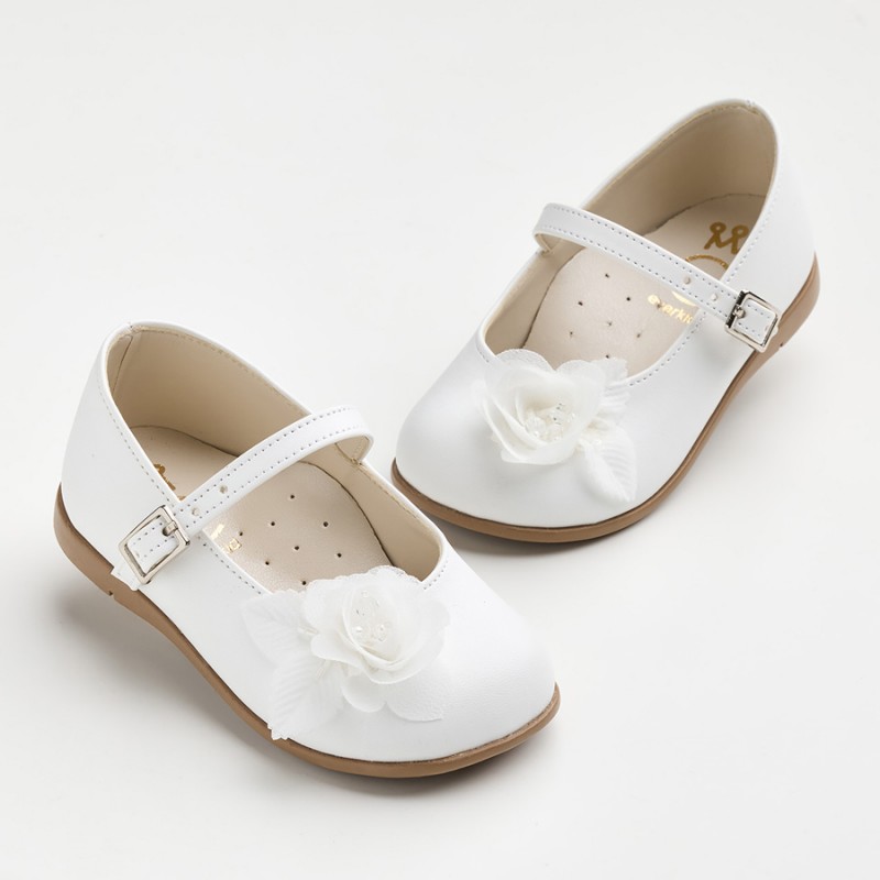 Παπούτσι Βαπτιστικό Everkid K6104A-Λευκό/Off White