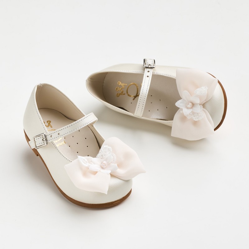 Παπούτσι Βαπτιστικό Everkid K6114E-Εκρού/Σομόν