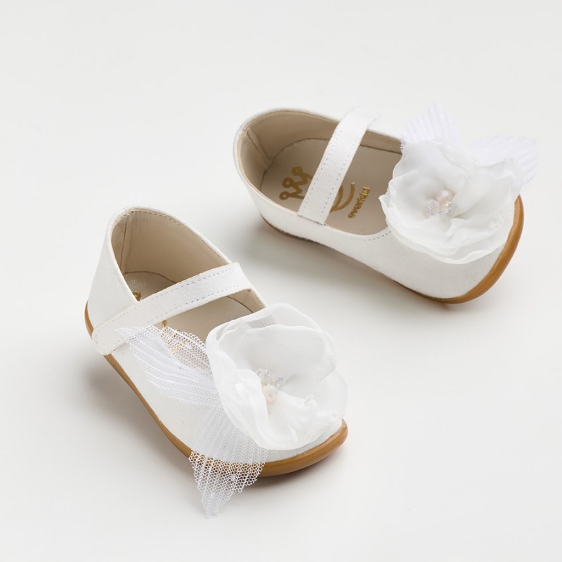 Παπούτσι Βαπτιστικό Everkid K632A-Λευκό/Off White