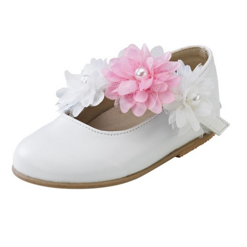 Παπούτσι Βαπτιστικό Gorgino 2146 Λευκό-Ροζ