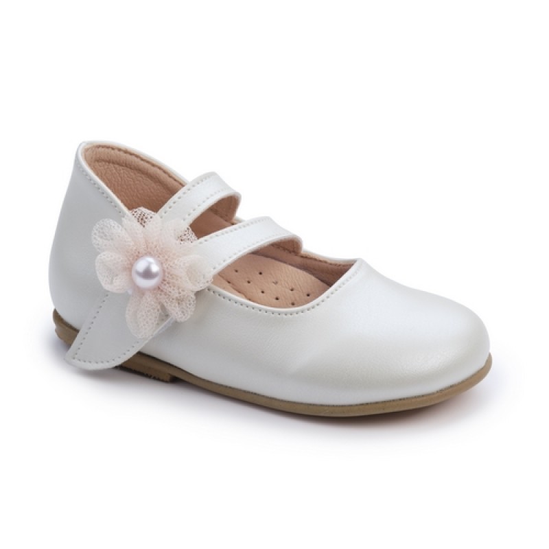 Παπούτσι Βαπτιστικό Gorgino 2254 Εκρού-Σομόν