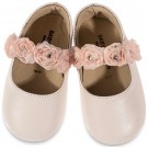 Παπούτσι Βαπτιστικό Αγκαλιάς Babywalker MI1638 Εκρού-Ροζ