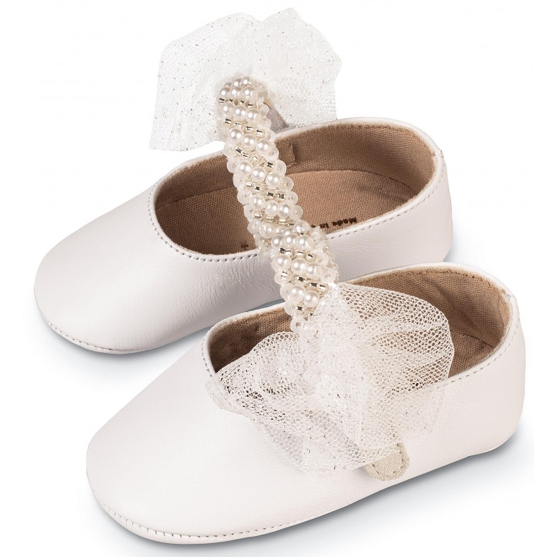 Παπούτσι Βαπτιστικό Αγκαλιάς Babywalker MI1642 Λευκό