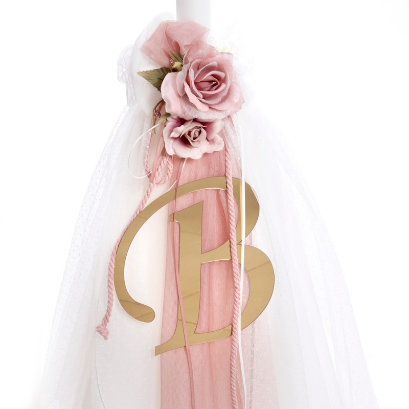 Σετ Βάπτισης - Λουλούδια - Μονόγραμμα 2403