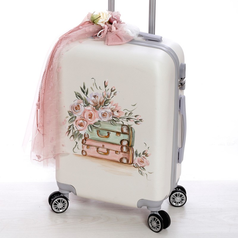 Σετ Βάπτισης - Βαλίτσες με Λουλούδια 2410