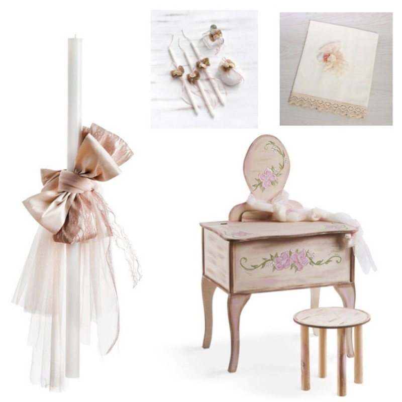 Σετ Βάπτισης - Λουλούδια ΖΚ140-2