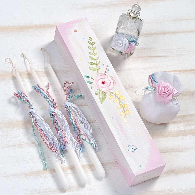 Σετ Βάπτισης - Λουλούδια ZK916