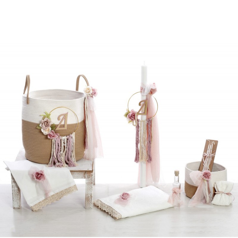 Σετ Βάπτισης - Μονόγραμμα/Boho 2523