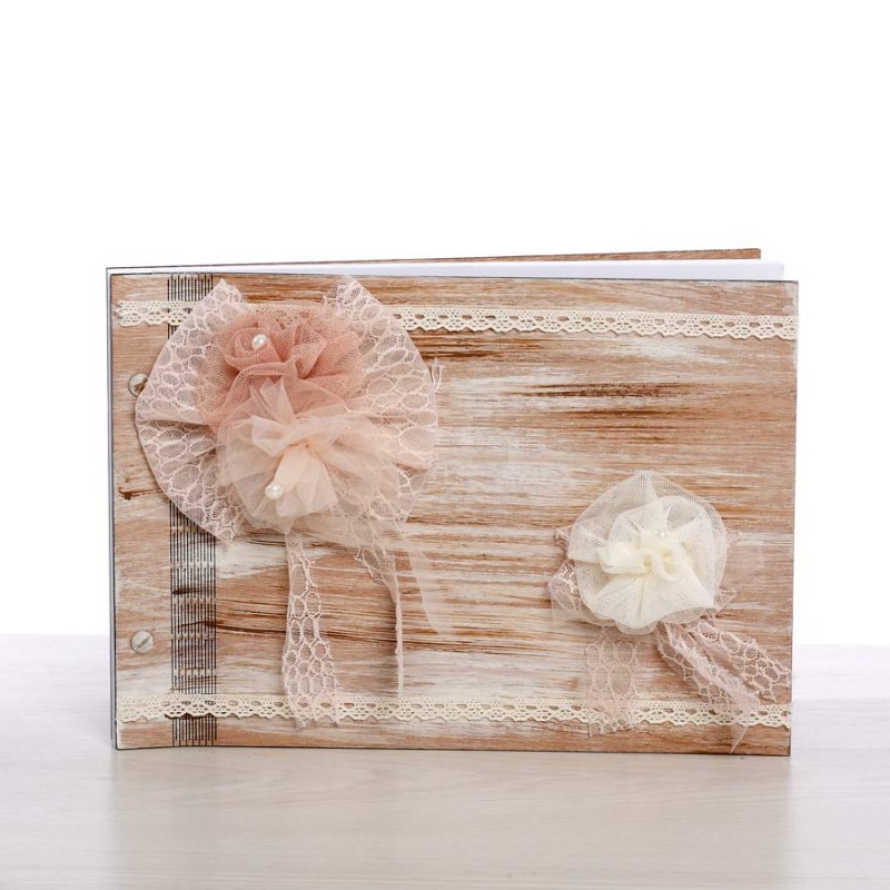 Βιβλίο Ευχών - Φιογκάκι με λουλουδάκια 904